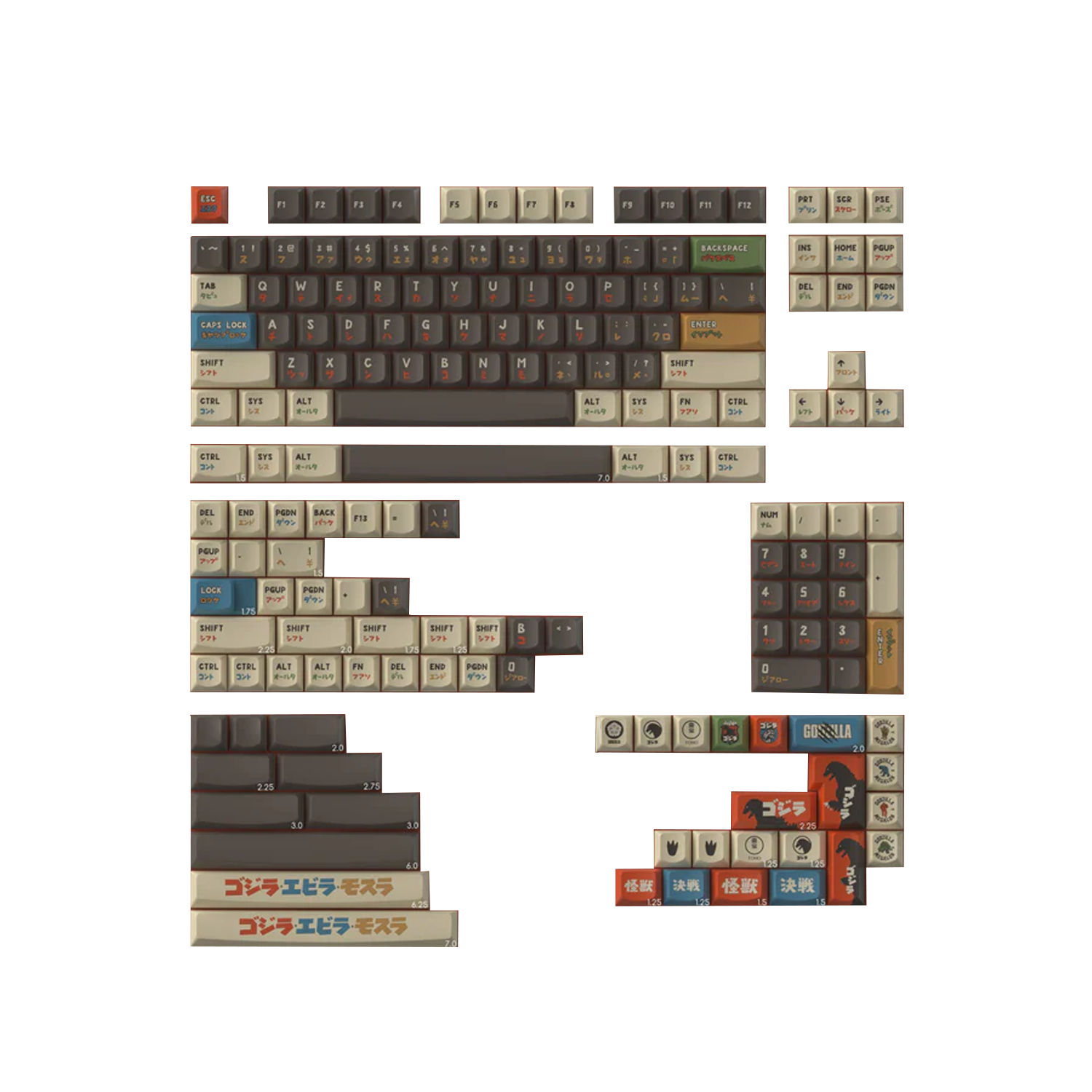 KeyTok Black Classic Godzilla Tuş Takımı