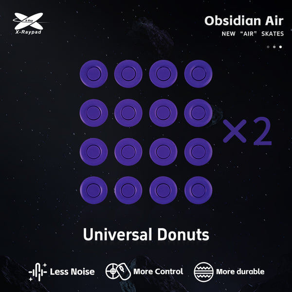XRaypad Obsidian Air Mouse Skates Universal Donuts (Mor)