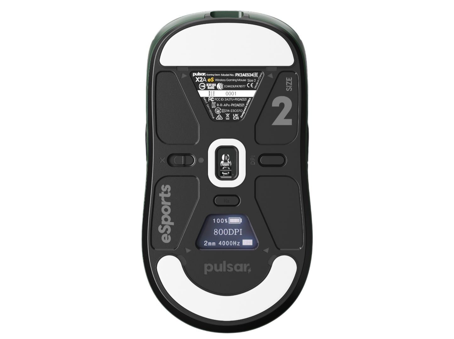 Pulsar X2A eS Medium Wireless Mouse [FE Yeşil]