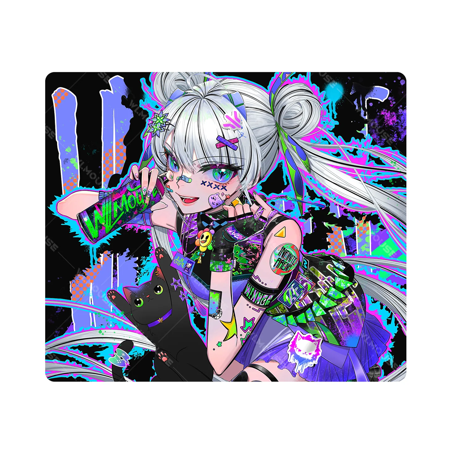 WLmouse Cyber Grafitti Poron Mousepad