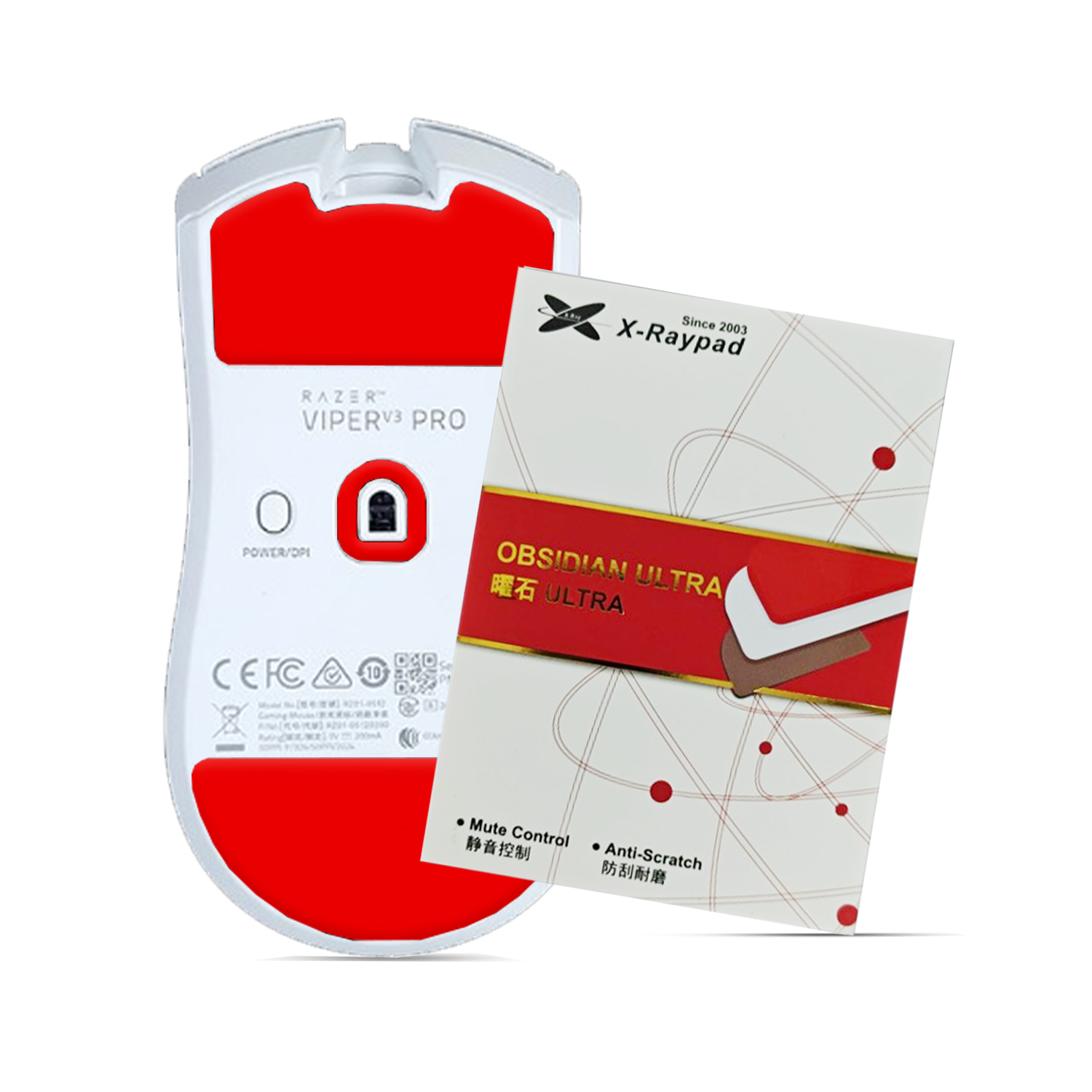 X-Raypad Obsidian Ultra Mouse Skates