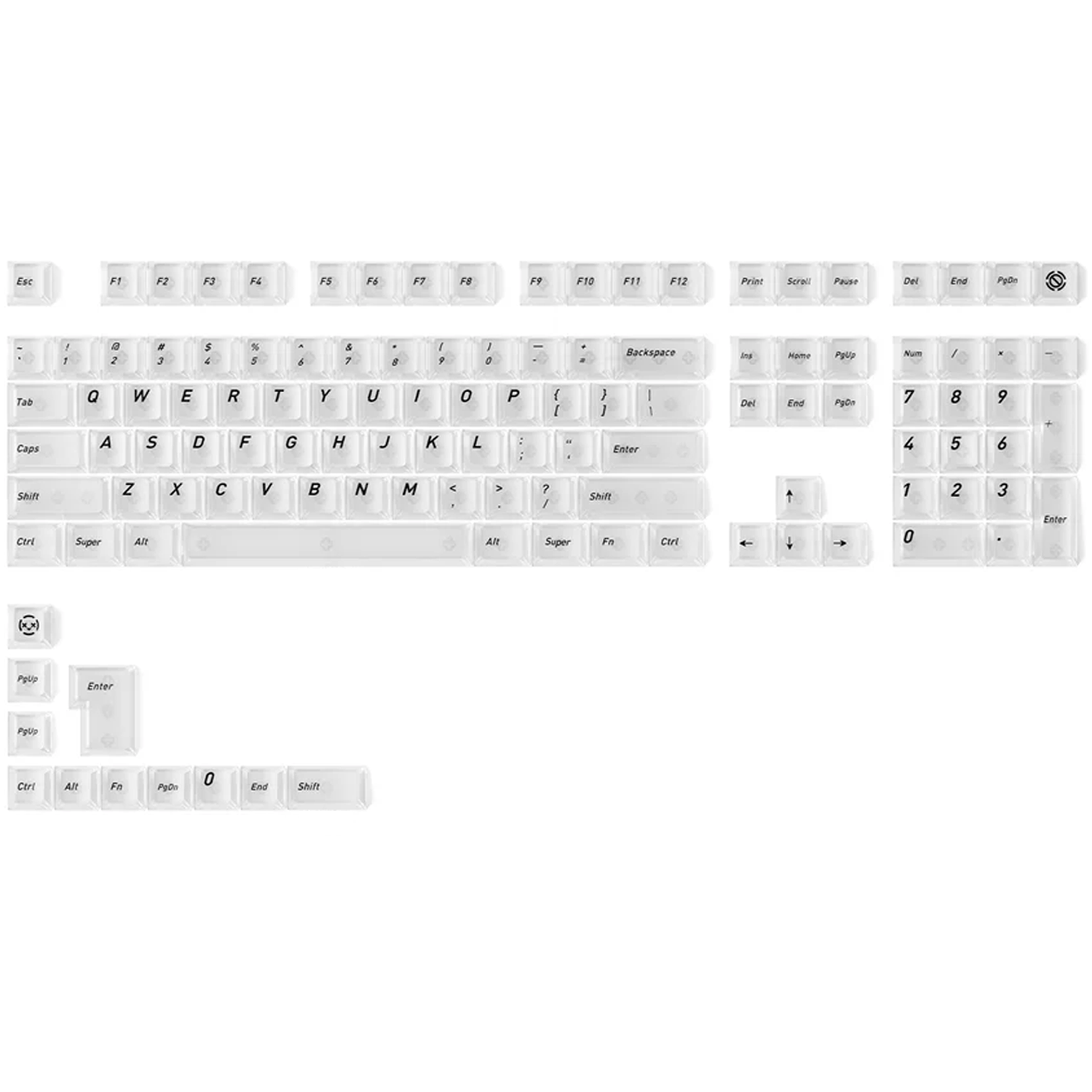 XVX Clear PC Transparent Tuş Takımı